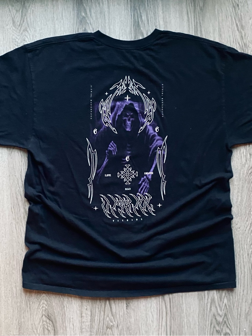 Zumiez Black Tee with Purple Reaper Graphic